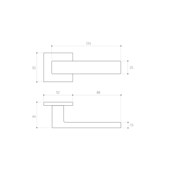 Klamki premium CUBE Q SLIM